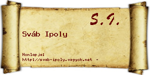 Sváb Ipoly névjegykártya